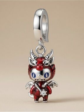 Red Devil Dragon Dangle Charm Pendant